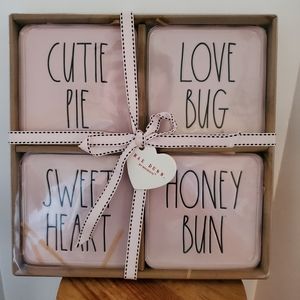 Rae Dunn Pink Valentine Coasters